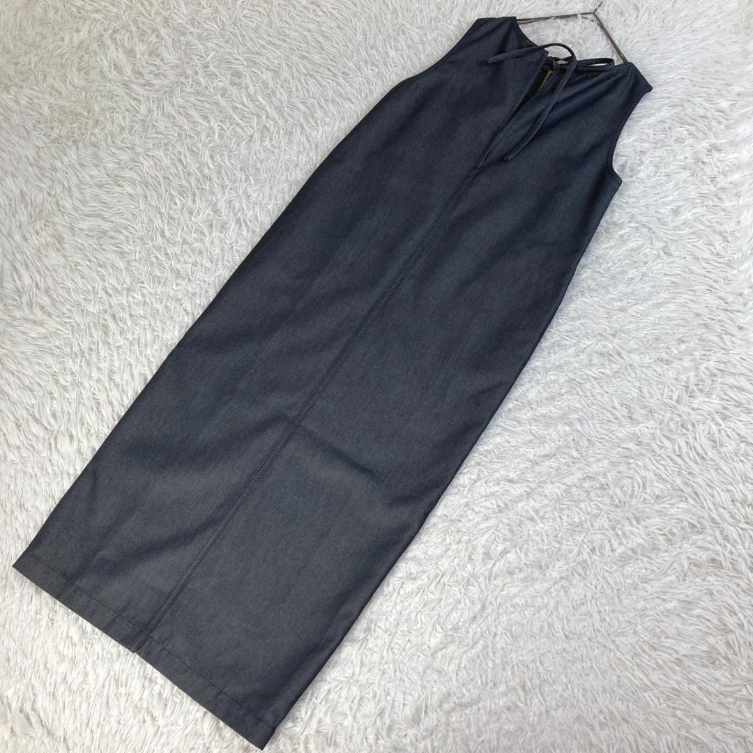 美品　DOUDOU　ドゥドゥ　JAPANデニム　タンクワンピース　ブラック　F