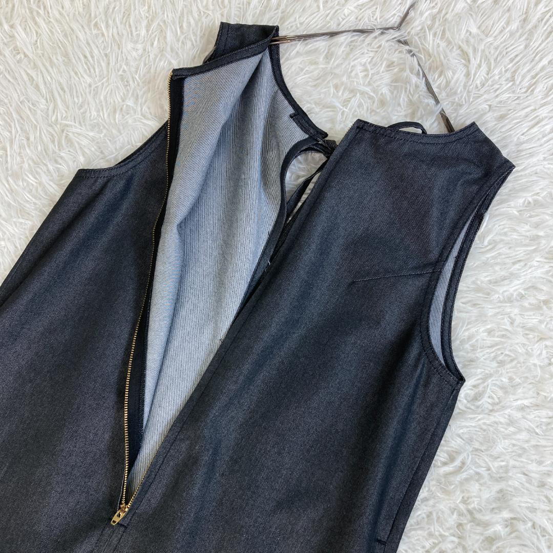 美品　DOUDOU　ドゥドゥ　JAPANデニム　タンクワンピース　ブラック　F