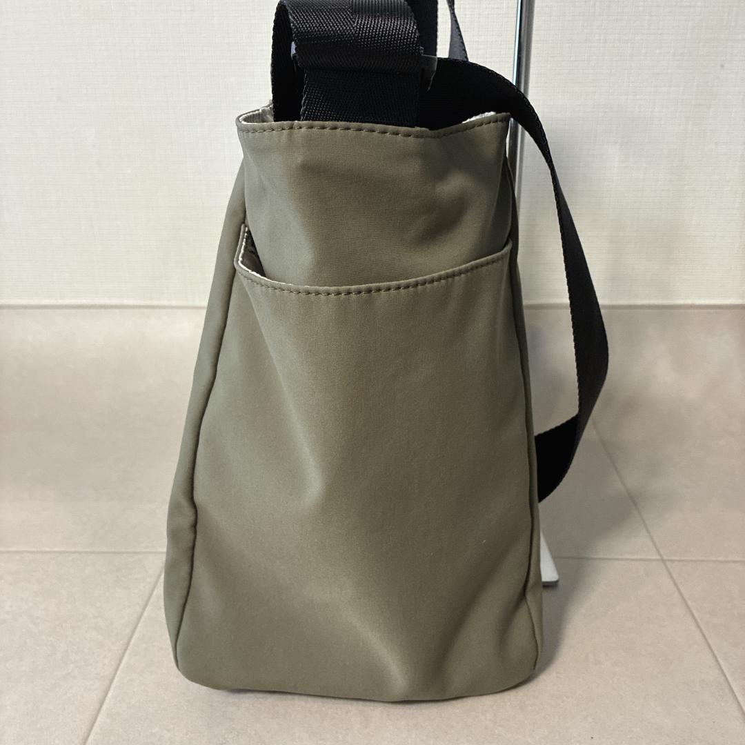 ほぼ新品 BEARDSLEY×sampo♡DogプリントBAG カーキ 2way