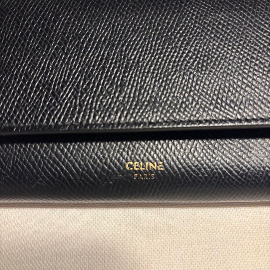 CÉLINE ブラック レザー 長財布 箱付き