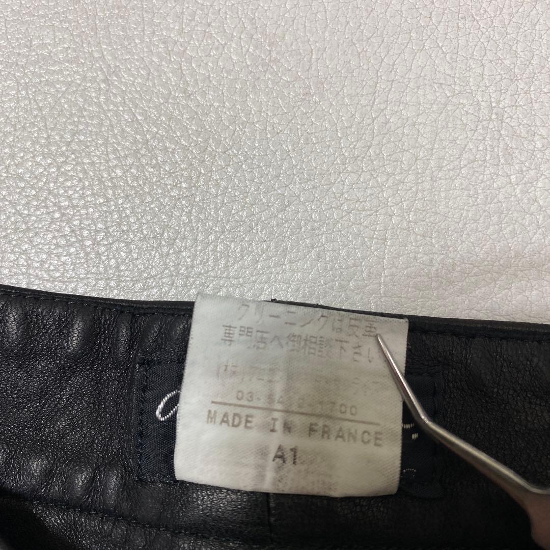 90s agnes b. アニエスベー フランス製 羊革 ラムレザーパンツ