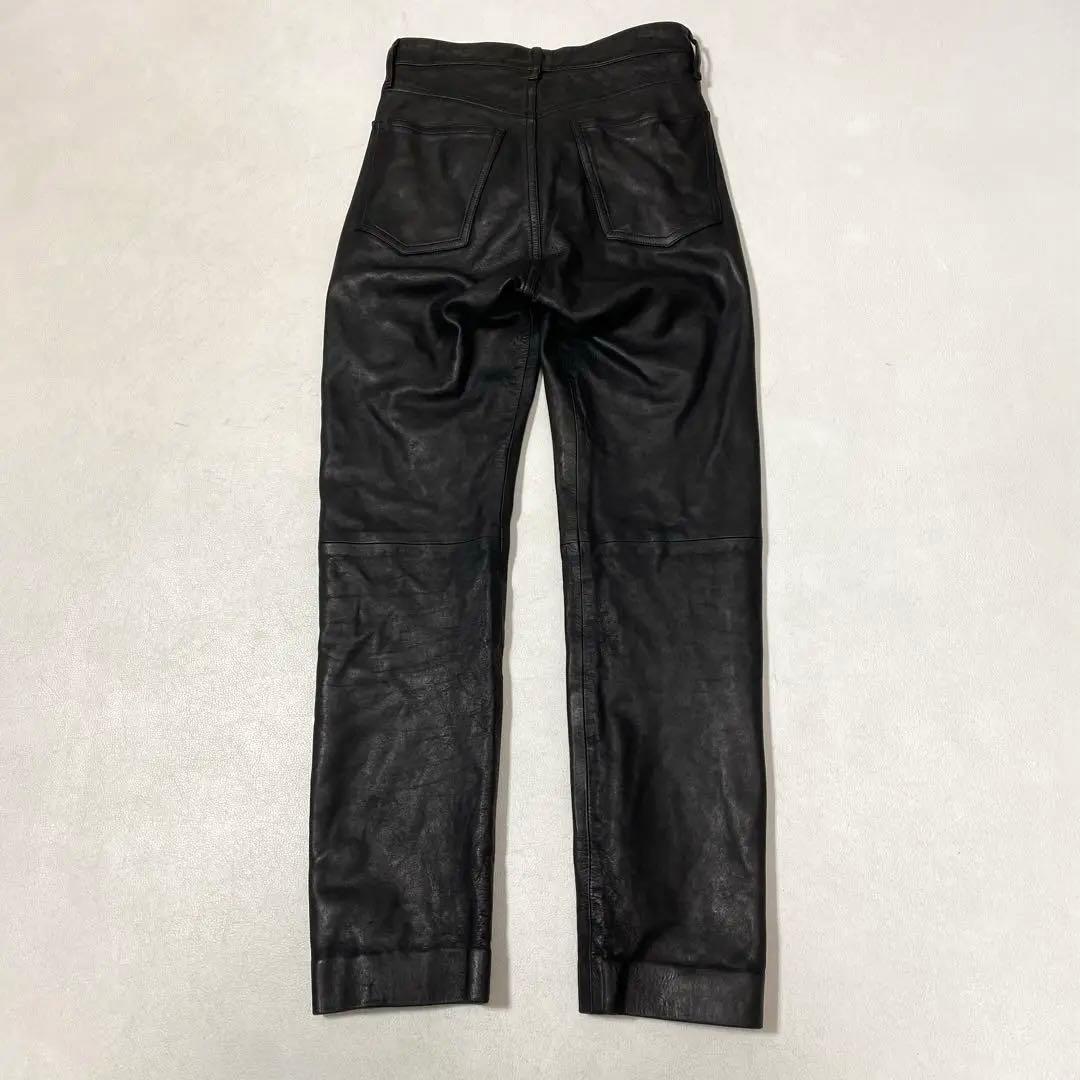 90s agnes b. アニエスベー フランス製 羊革 ラムレザーパンツ
