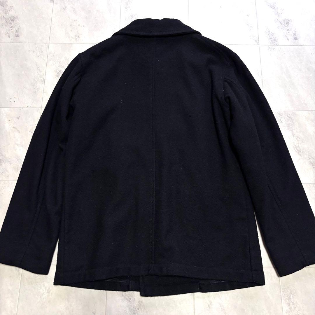 【USA製】ポストオーバーオールズ ウールピーコート 10ボタン M ネイビー