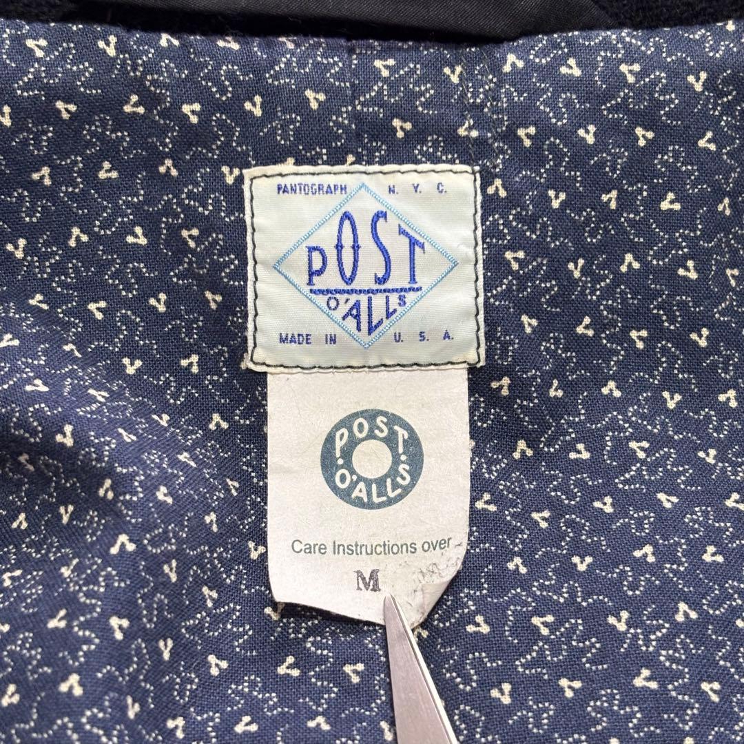 【USA製】ポストオーバーオールズ ウールピーコート 10ボタン M ネイビー