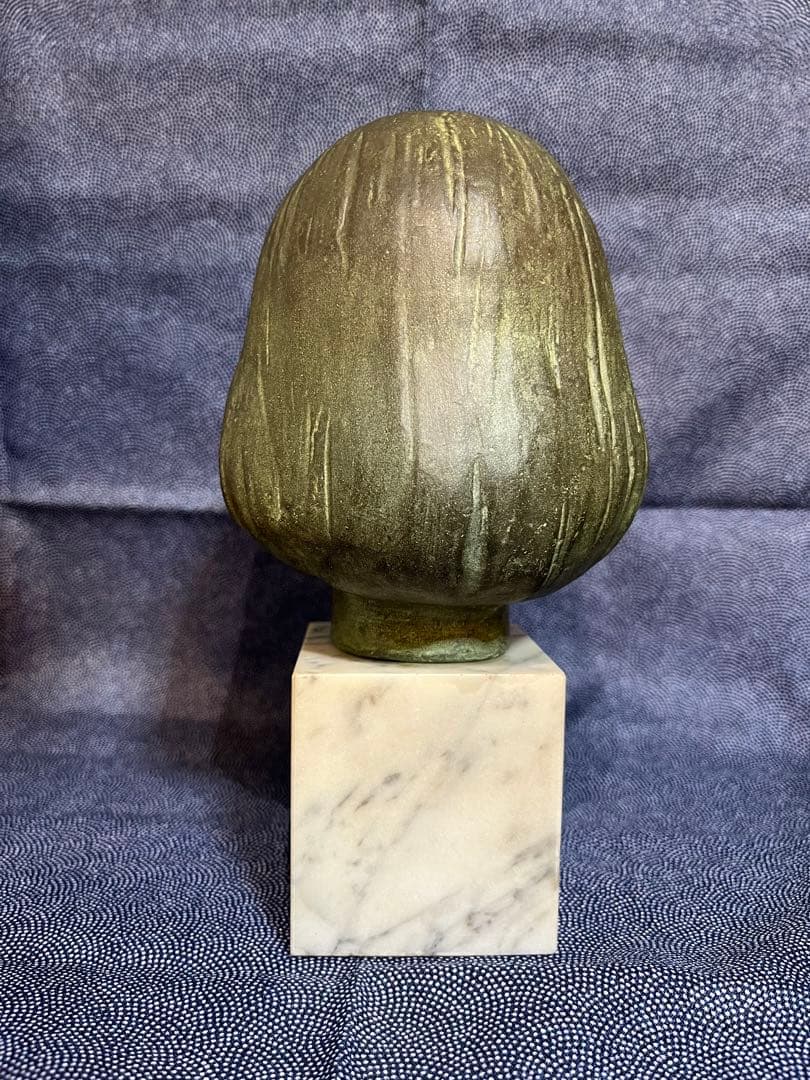 ⭐︎青⭐︎彫刻家 船越保武 少女 頭像　Y.FUNAKOSHI ブロンズ像