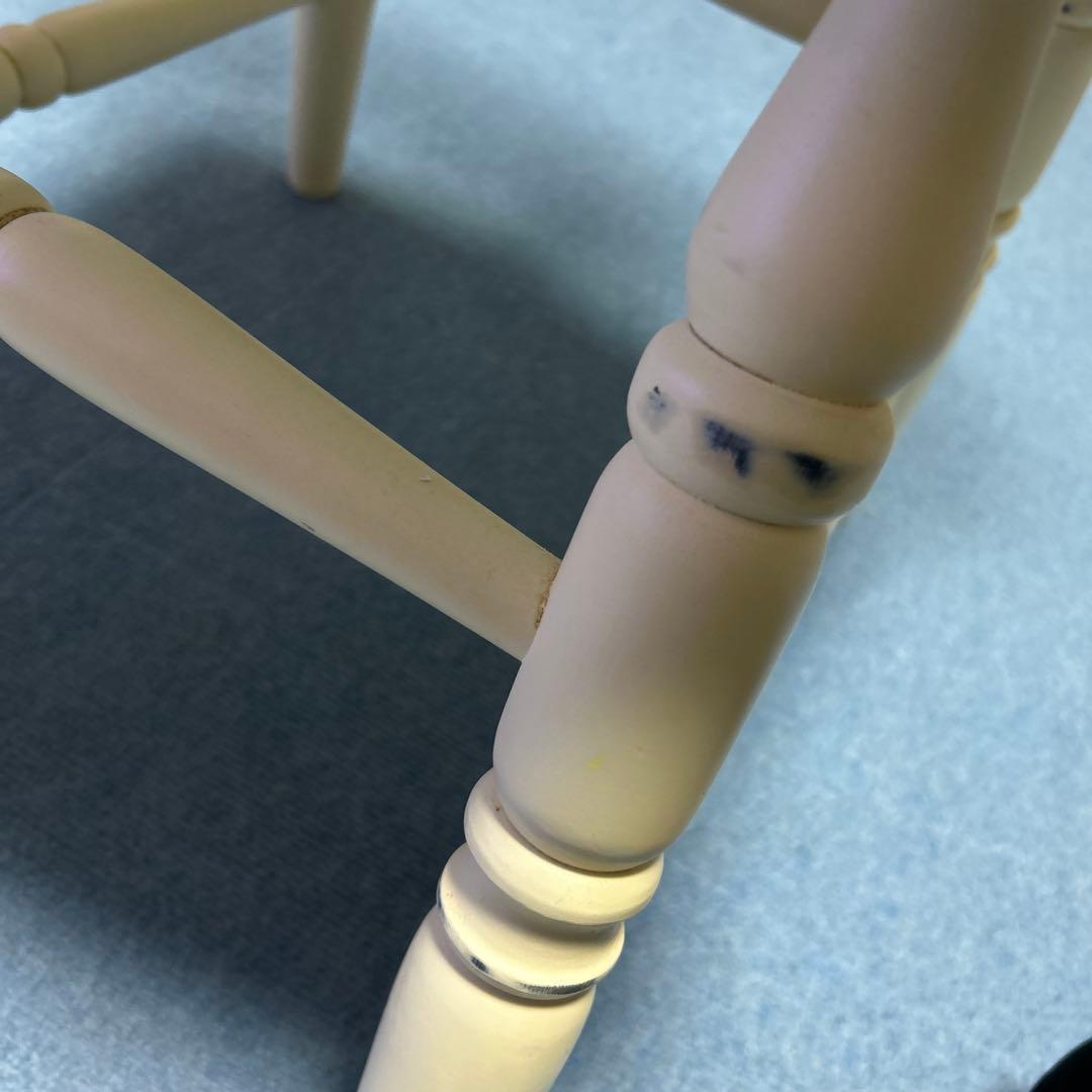 シャビーシック　エレガントアイボリークラッシックチェア