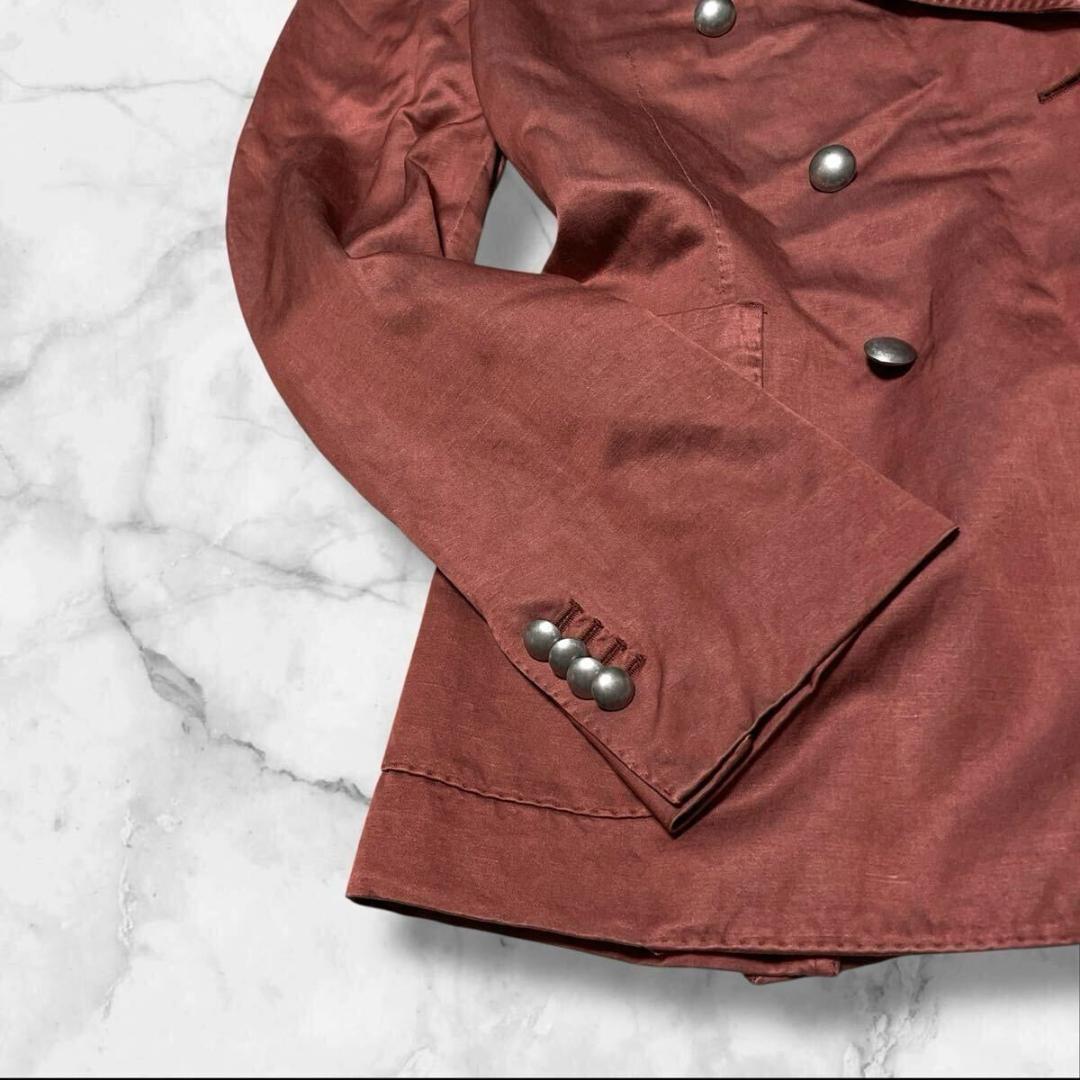 極美品● ボリオリ テーラードジャケット ダブル シルク コットン 50