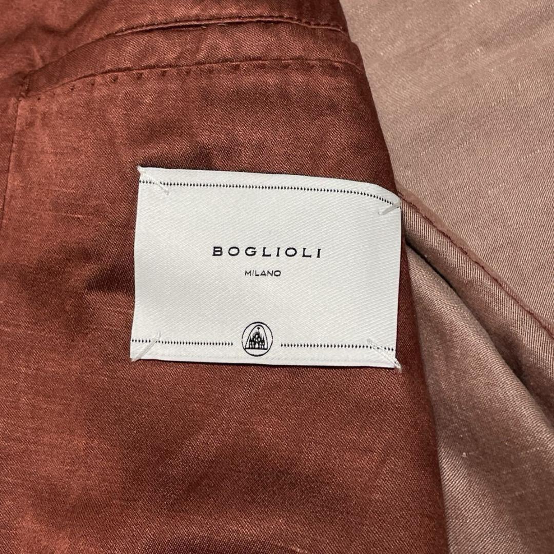 極美品● ボリオリ テーラードジャケット ダブル シルク コットン 50