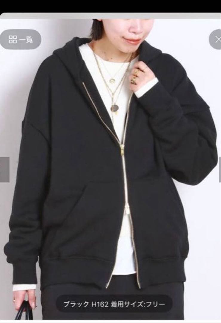 ap studio ウォームジップフーディー　ブラック