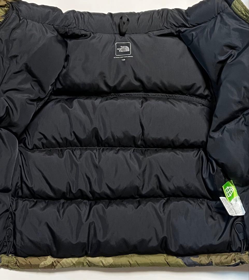 ノースフェイス キッズ ノベルティー ヌプシジャケット ダウン 迷彩 120