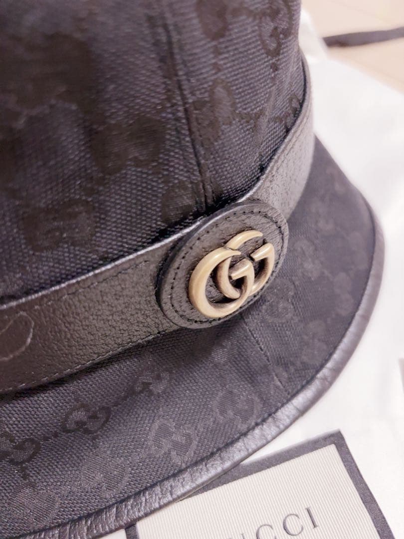 GUCCI ブラック バケットハット 早い者勝ち