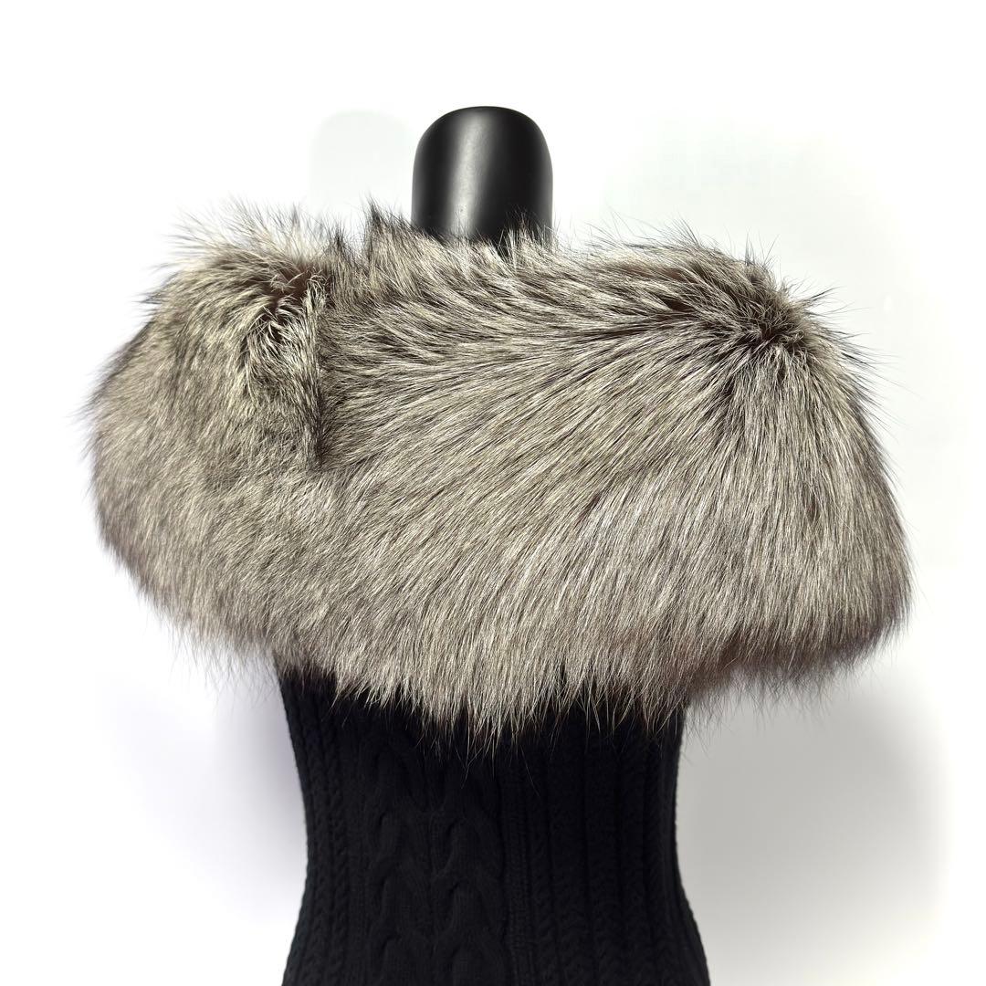 【銀狐】SAGA FOX サガフォックス ショール シルバーフォックス 銀涙品格