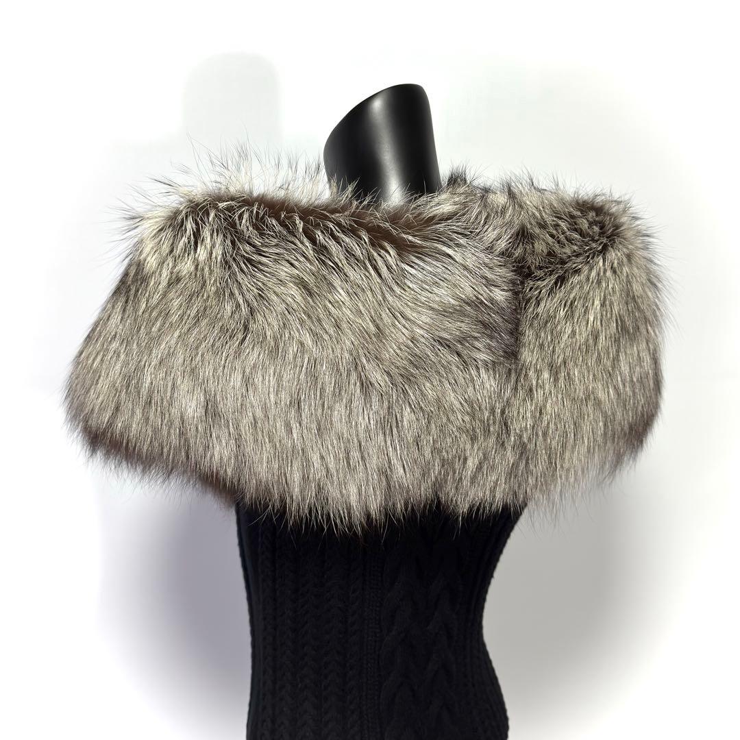 【銀狐】SAGA FOX サガフォックス ショール シルバーフォックス 銀涙品格