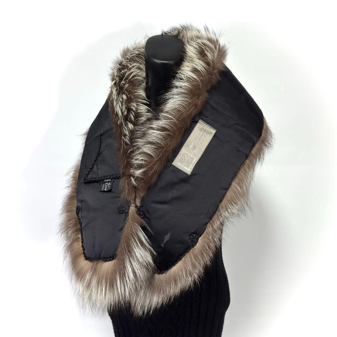 【銀狐】SAGA FOX サガフォックス ショール シルバーフォックス 銀涙品格