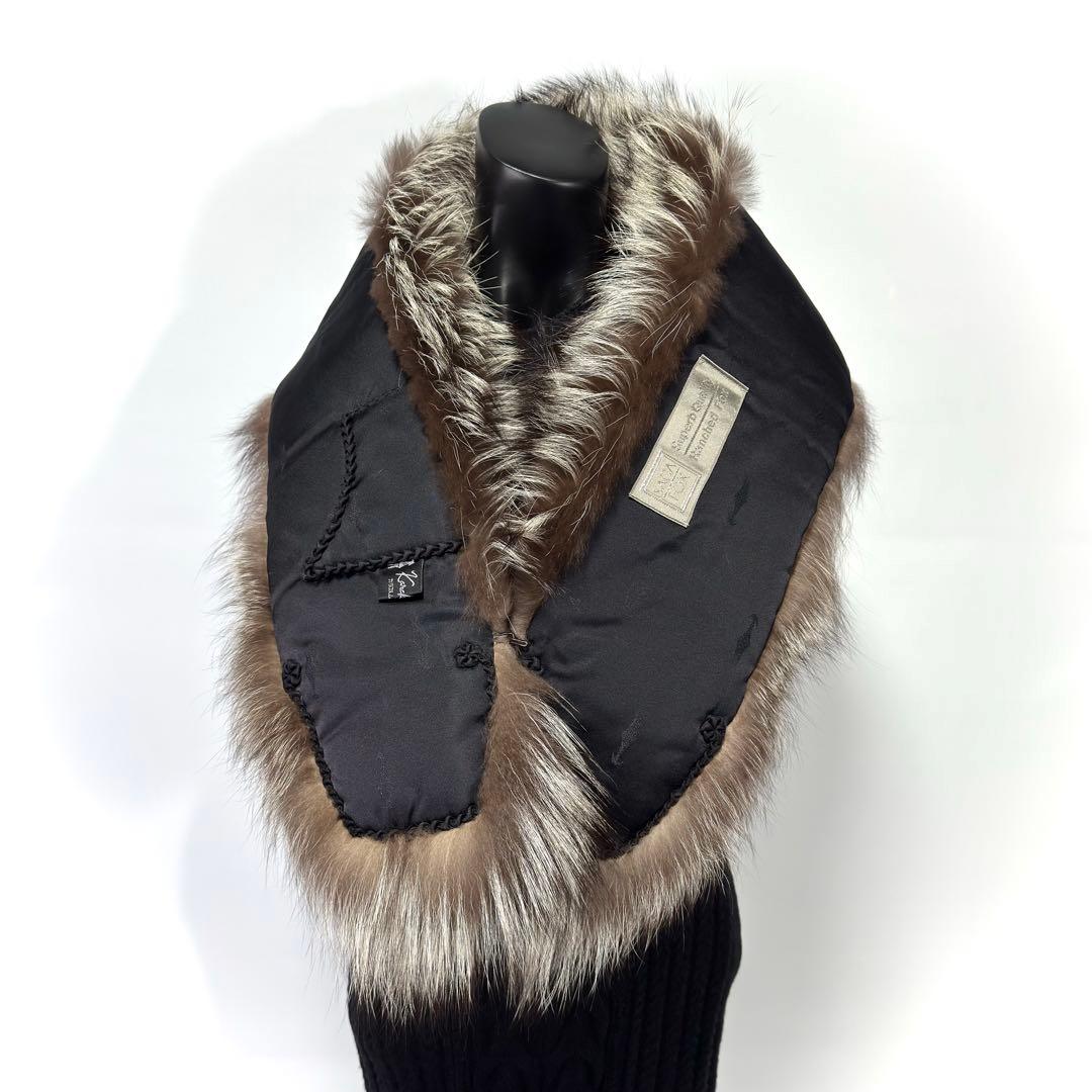 【銀狐】SAGA FOX サガフォックス ショール シルバーフォックス 銀涙品格