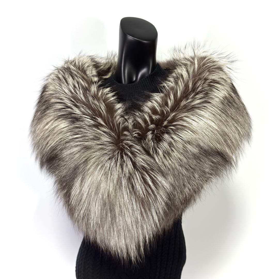 【銀狐】SAGA FOX サガフォックス ショール シルバーフォックス 銀涙品格