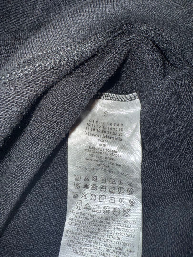 マルジェラ　スウェット　ブラック