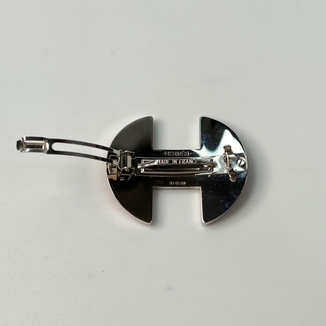美品 エルメス HERMES Hモチーフ バレッタ ヘアアクセサリー