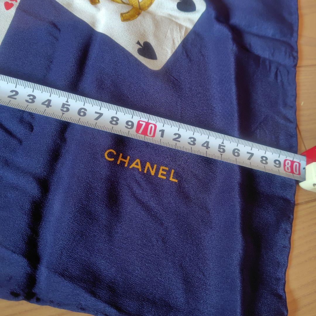 CHANEL トランプ柄 シルクスカーフ