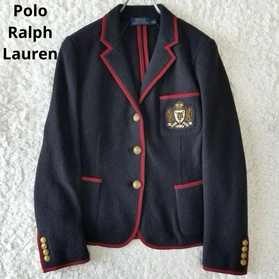 美品✨ポロラルフローレン テーラードジャケット エンブレム 金ボタン