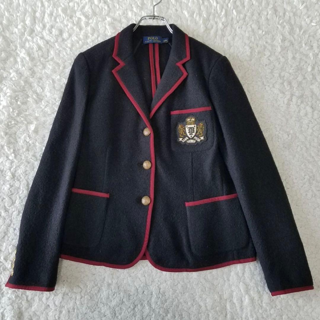美品✨ポロラルフローレン テーラードジャケット エンブレム 金ボタン
