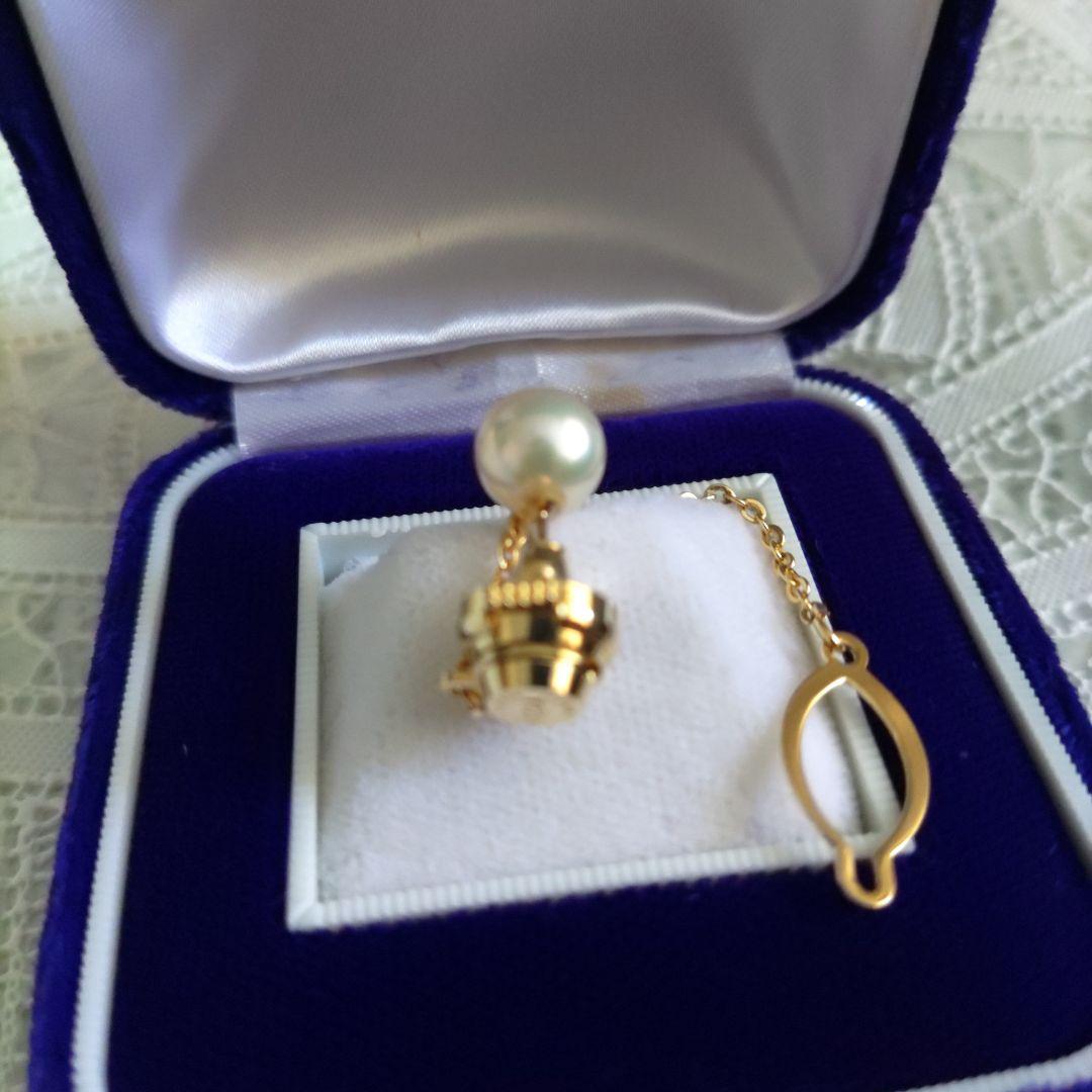 パールピンブローチ タイタック ネクタイピン 真珠 冠婚葬祭 USA