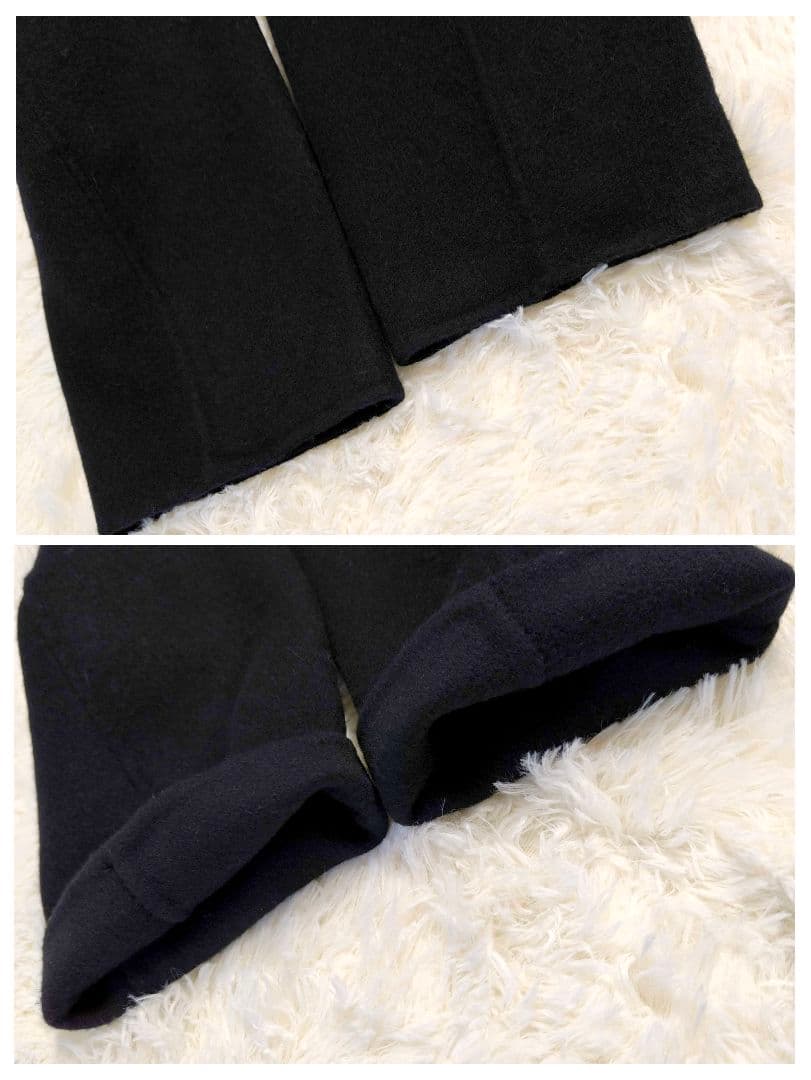 【未使用】7-IDconcept メリノウール リバーコート ブラック