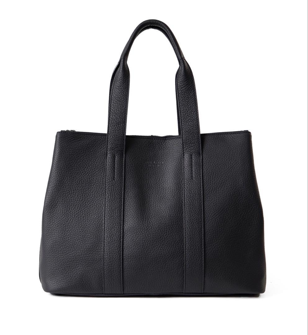 黒 レザー　トートバッグ2WAY FUJITAKA