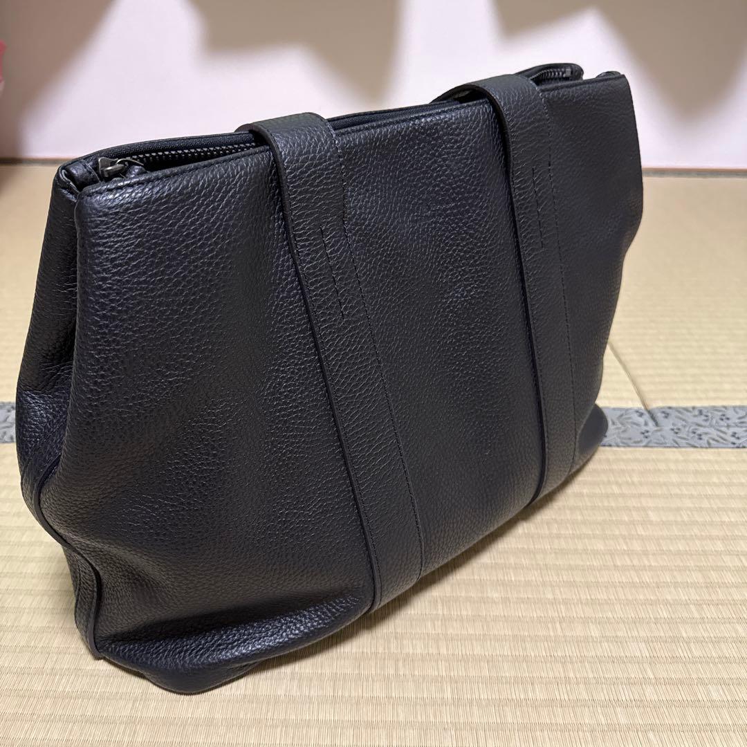 黒 レザー　トートバッグ2WAY FUJITAKA
