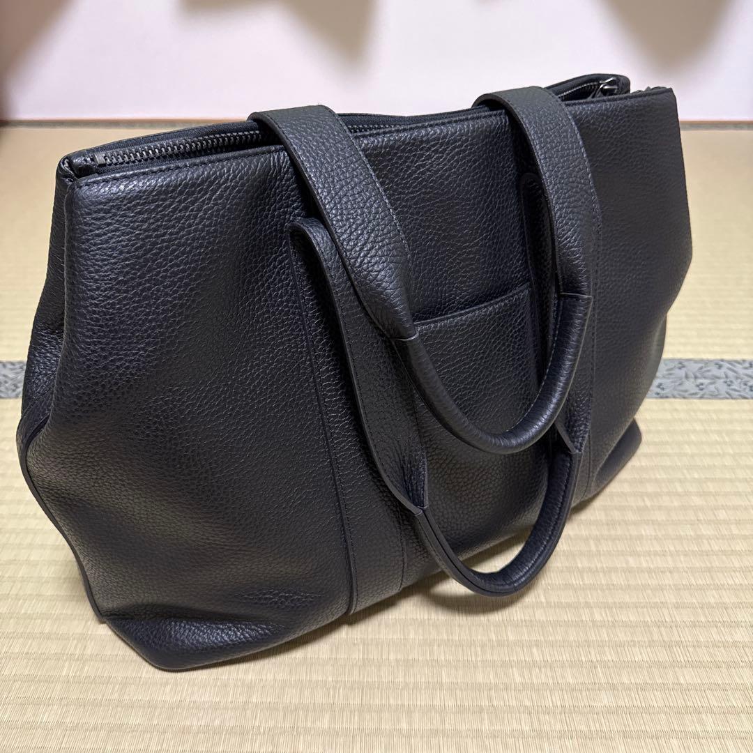 黒 レザー　トートバッグ2WAY FUJITAKA