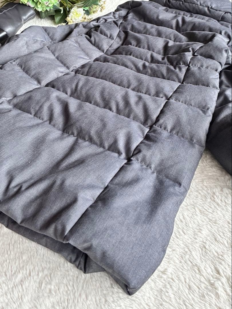 ✨23区✨ロングダウンコートサイズ40 ダウンフード付きチャコールグレー 通勤✨