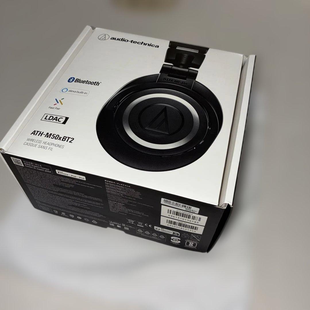 【美品/付属品あり】オーディオテクニカ　ATH-M50xBT2 ブラック