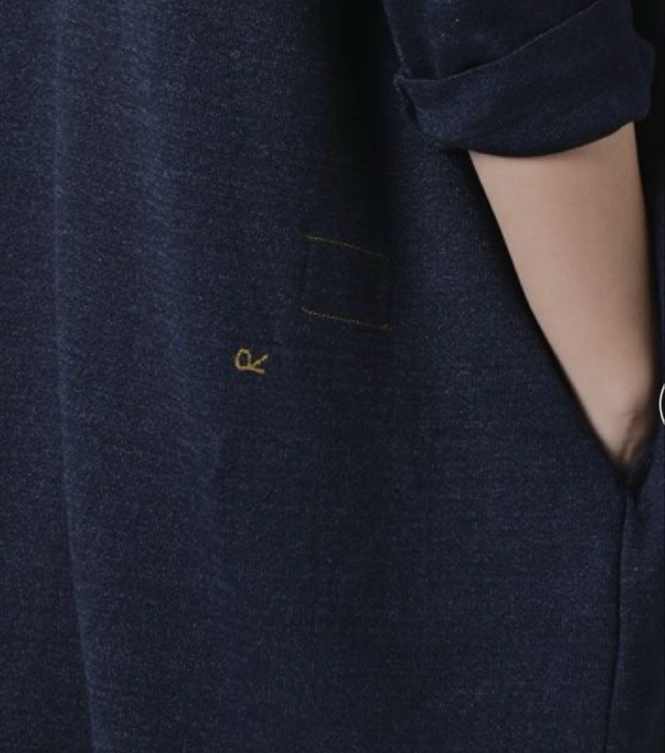 新品未使用45R 上質スムースのチュニック柔らかゆったり44000円黒完売品