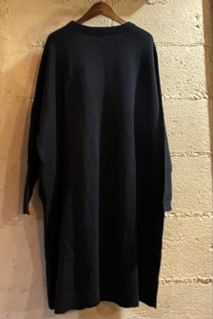 新品未使用45R 上質スムースのチュニック柔らかゆったり44000円黒完売品