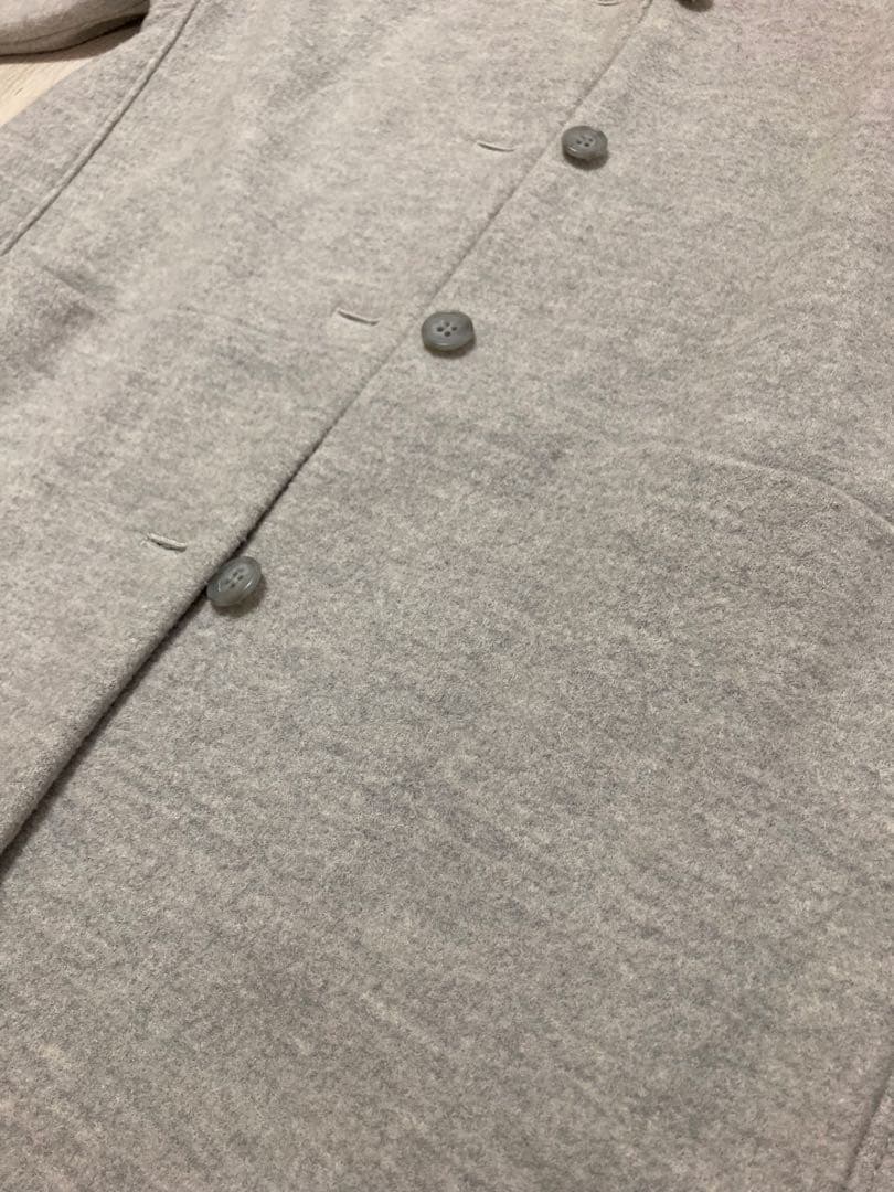 evam evaグレー ウール100% ロングコート サイズ2