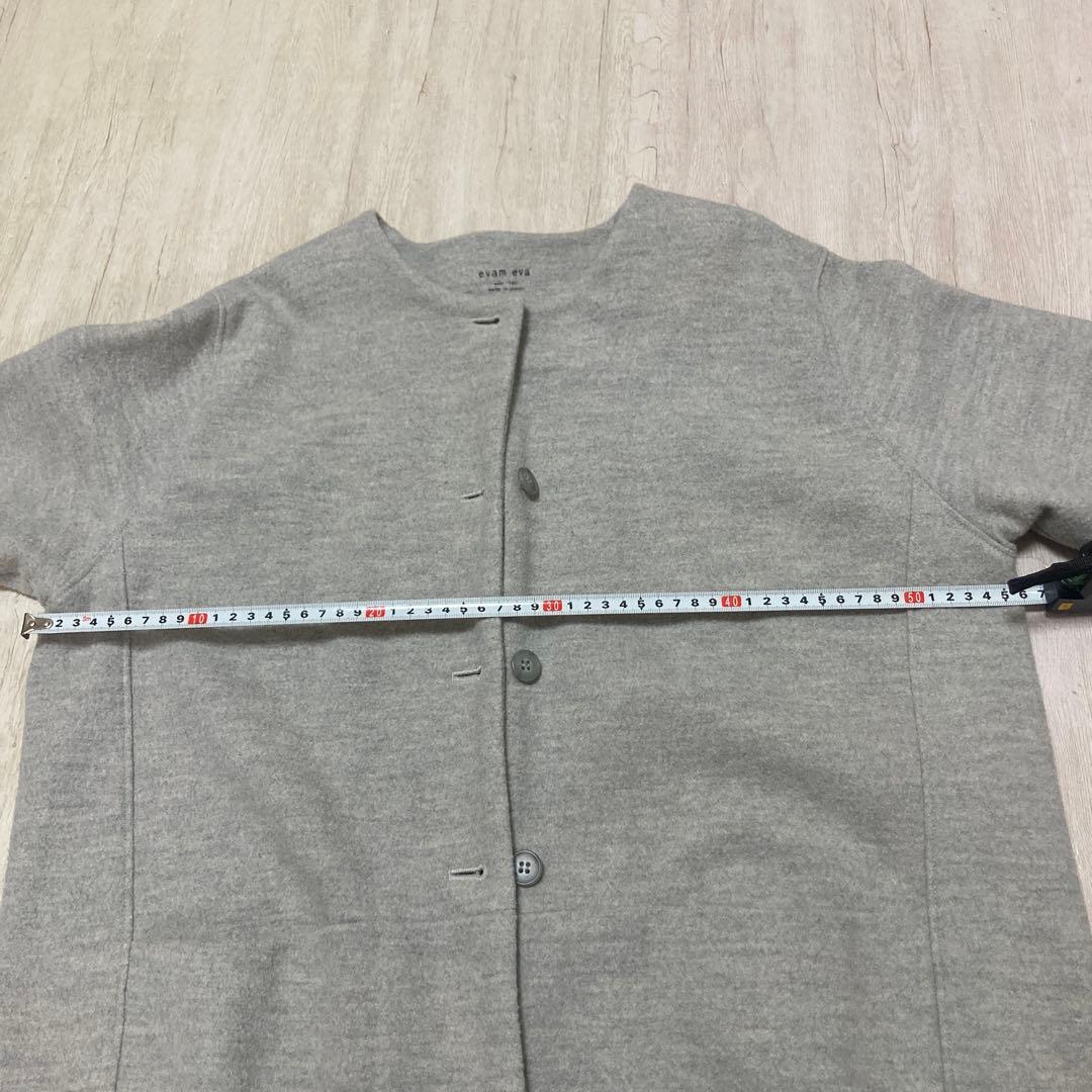 evam evaグレー ウール100% ロングコート サイズ2