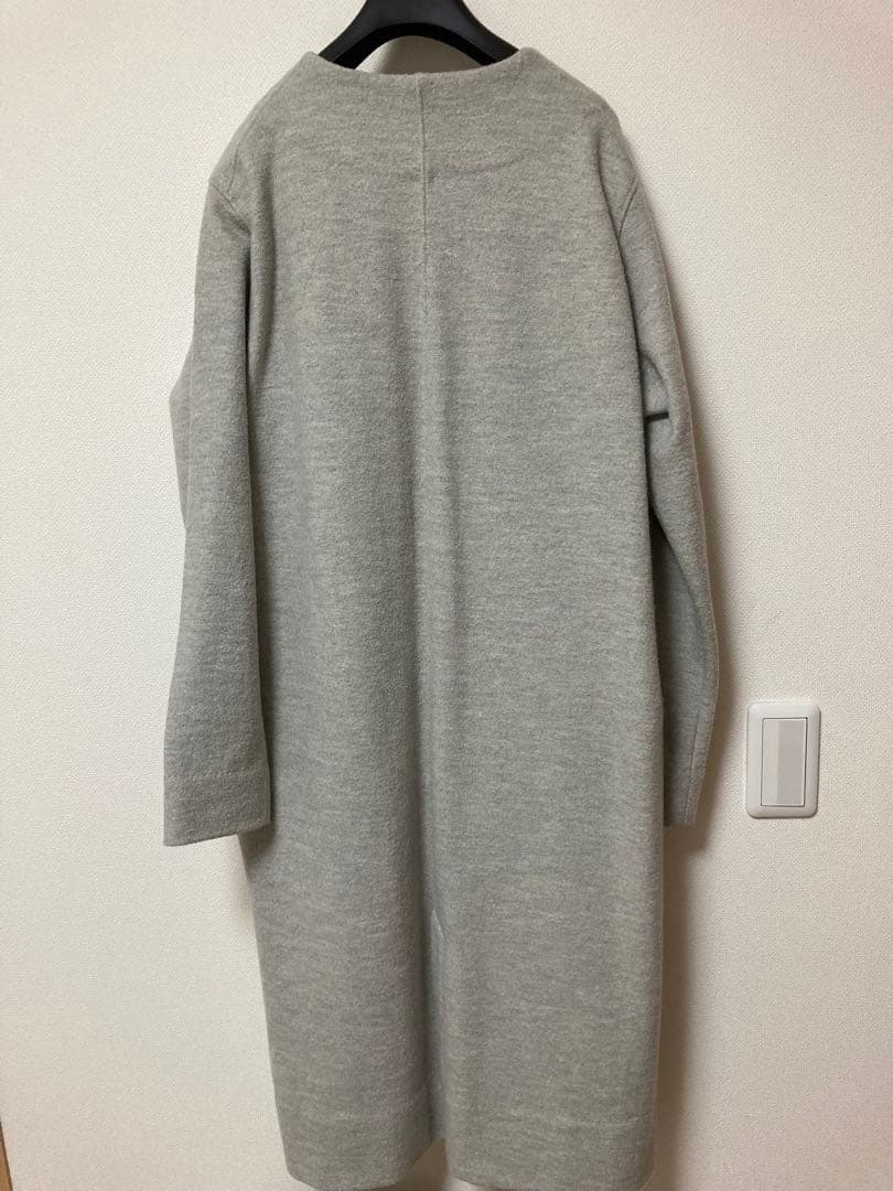 evam evaグレー ウール100% ロングコート サイズ2