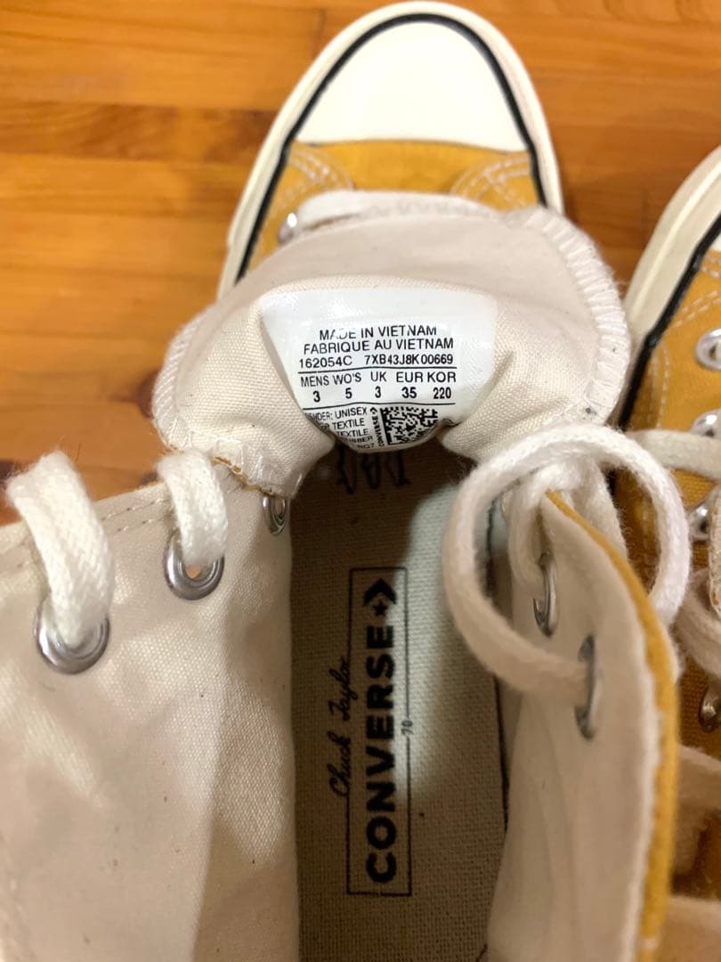 希少商品！美品！コンバースct70 サンフラワー 22㌢