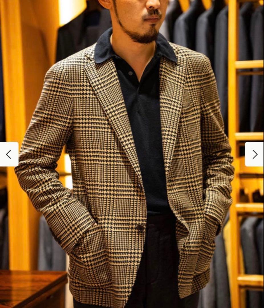 美品　タリアトーレ　グレンチェックジャケット　46 秋冬