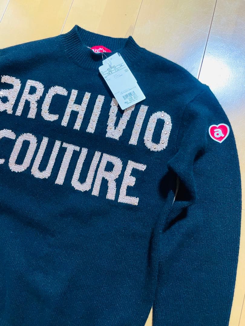アルチビオ/archivioゴルフ38サイズMカシミア100%セーター新品未使用