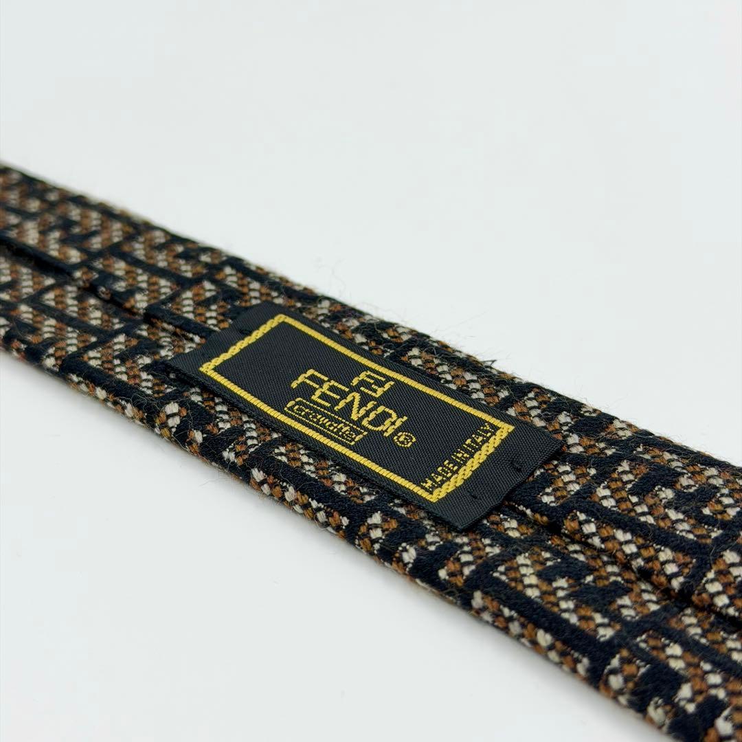 ✨️美品✨️ FENDI フェンディ ネクタイ ズッカ柄 Fロゴ 総ロゴ