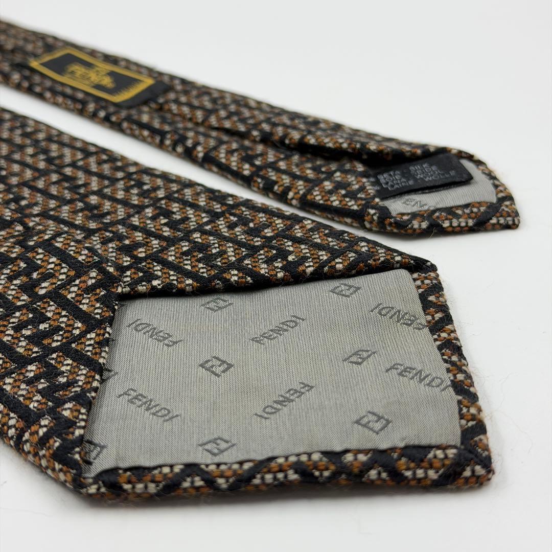 ✨️美品✨️ FENDI フェンディ ネクタイ ズッカ柄 Fロゴ 総ロゴ