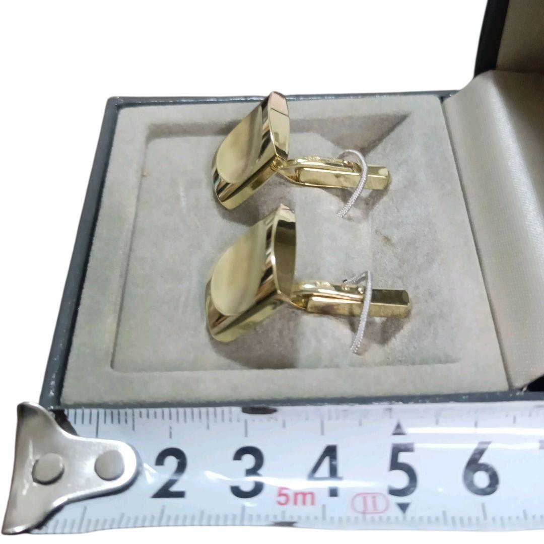 585 14金メッキ✨カフス ゴールドスウィヴル式 直線 スティック T字留め具