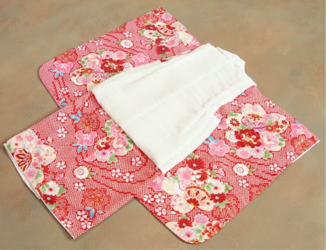 七五三 着物セット 赤色 花柄