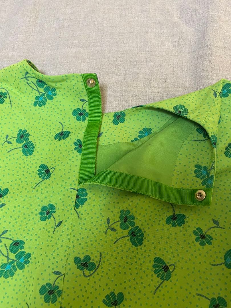 Drawer花柄プリント長袖ロングワンピース