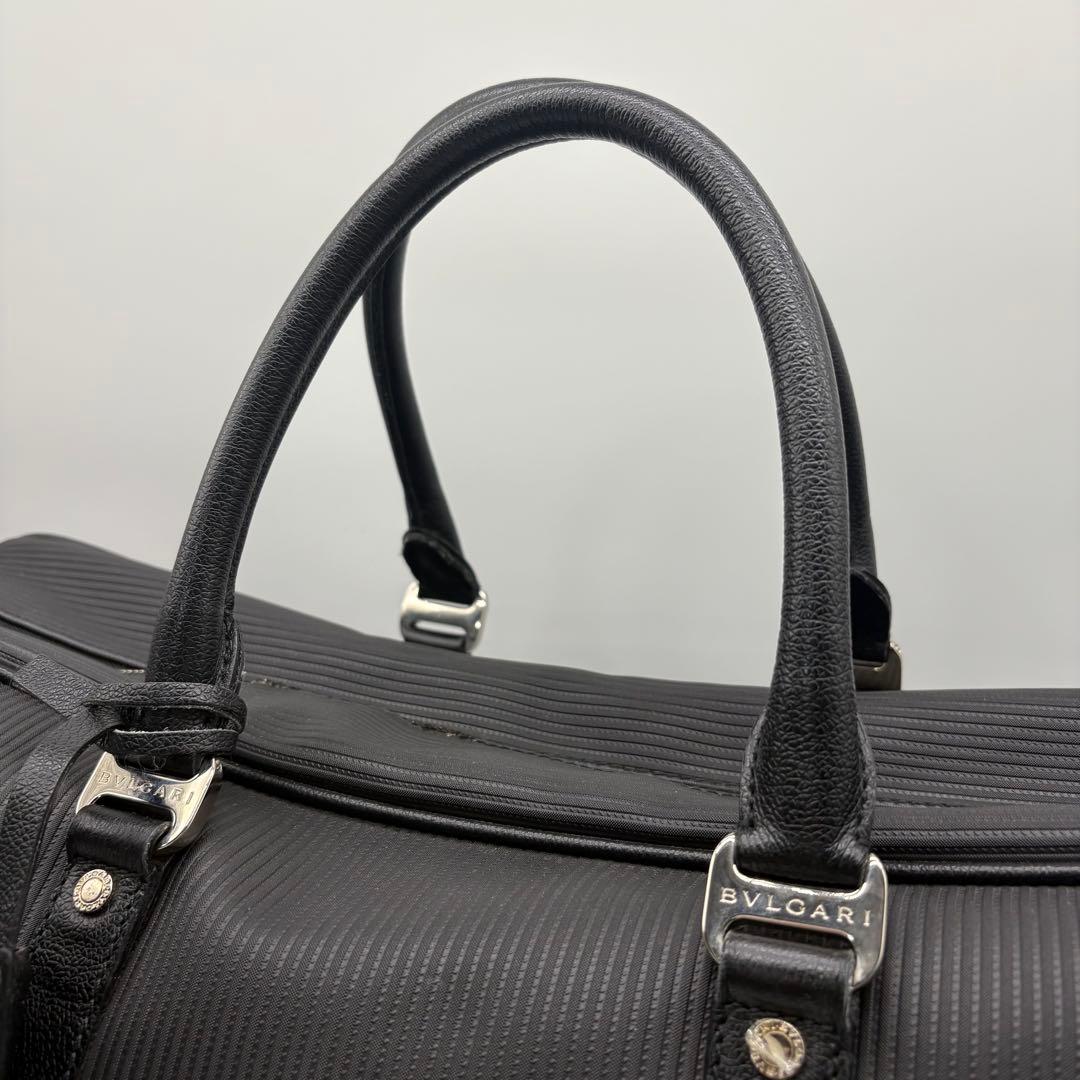 【たっと様】BVLGARI ブルガリ ボストンバッグ ハンド ミレリゲ 黒