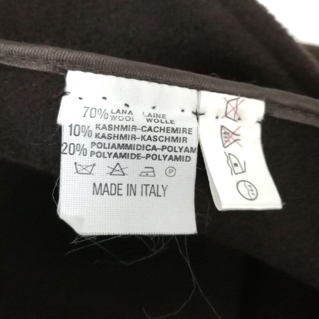 美品✨ ウール カシミヤ　ポンチョ　ケープコート　イタリヤ製　ゆったり　ブラウン