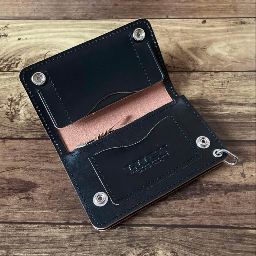 【まき】ミドルトラッカーウォレット アポロコンチョ【お札を折らずに収納】