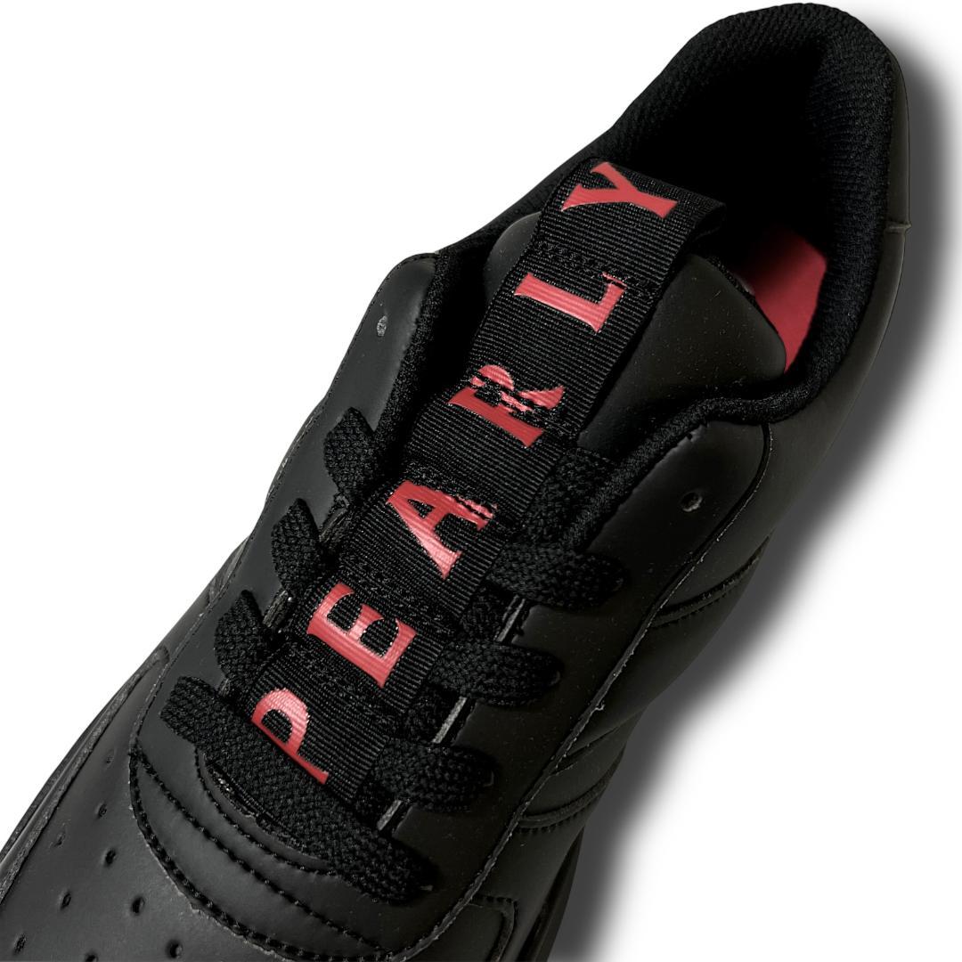 25cm パーリーゲイツ メゾンロゴ レザー スパイク ゴルフシューズ