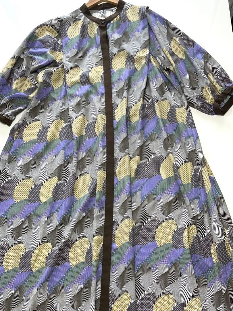 新品タグ付・42,900円☆HIROKO BIS/プリントワンピース ◎手洗い可